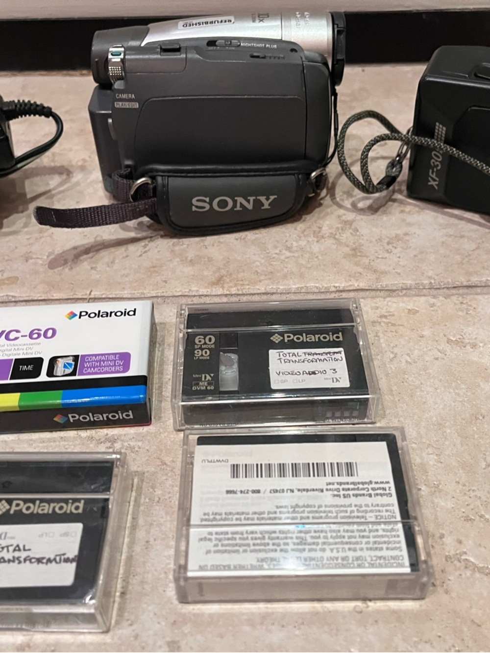 Sony Handycam Camcorder for parts Ricoh camera Polaroid blank tapes new and used - Picture 2 of 9